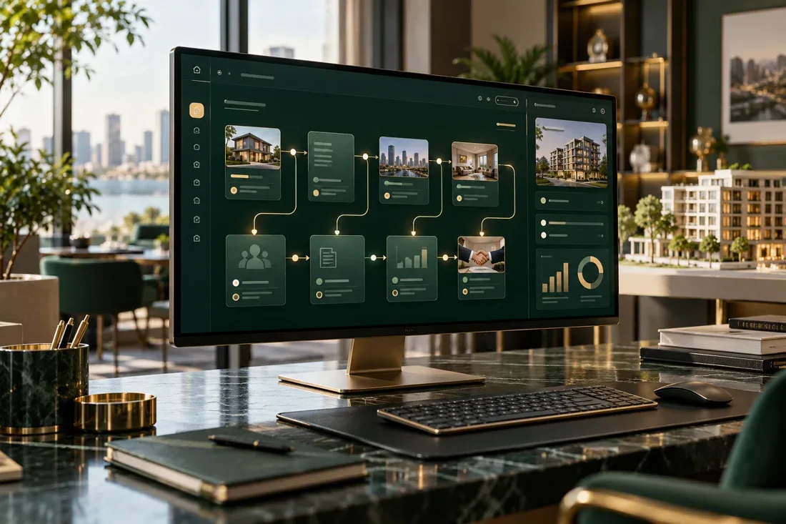 Business workflow automation dashboard